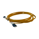 Jumper de Fibra Óptica Monomodo (OS2) XGLO Riser LC/UPC-LC/UPC Duplex OFNR Color Amarillo 3 Metros